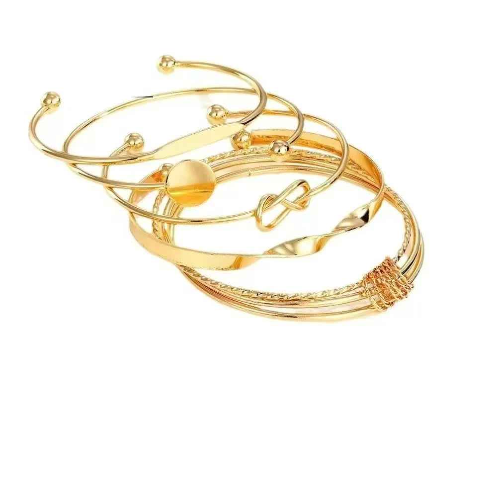 Trendy Multilayer Bracelets for Female Elegant Delicate Twist Sparkling Adjustable Bangles Jewelry Couples Gifts