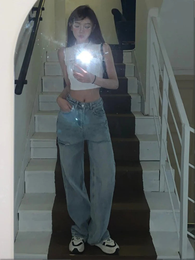 Straight Denim Pants