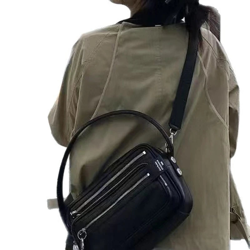 Swiss Design Genuine Leather Bowling Bag
