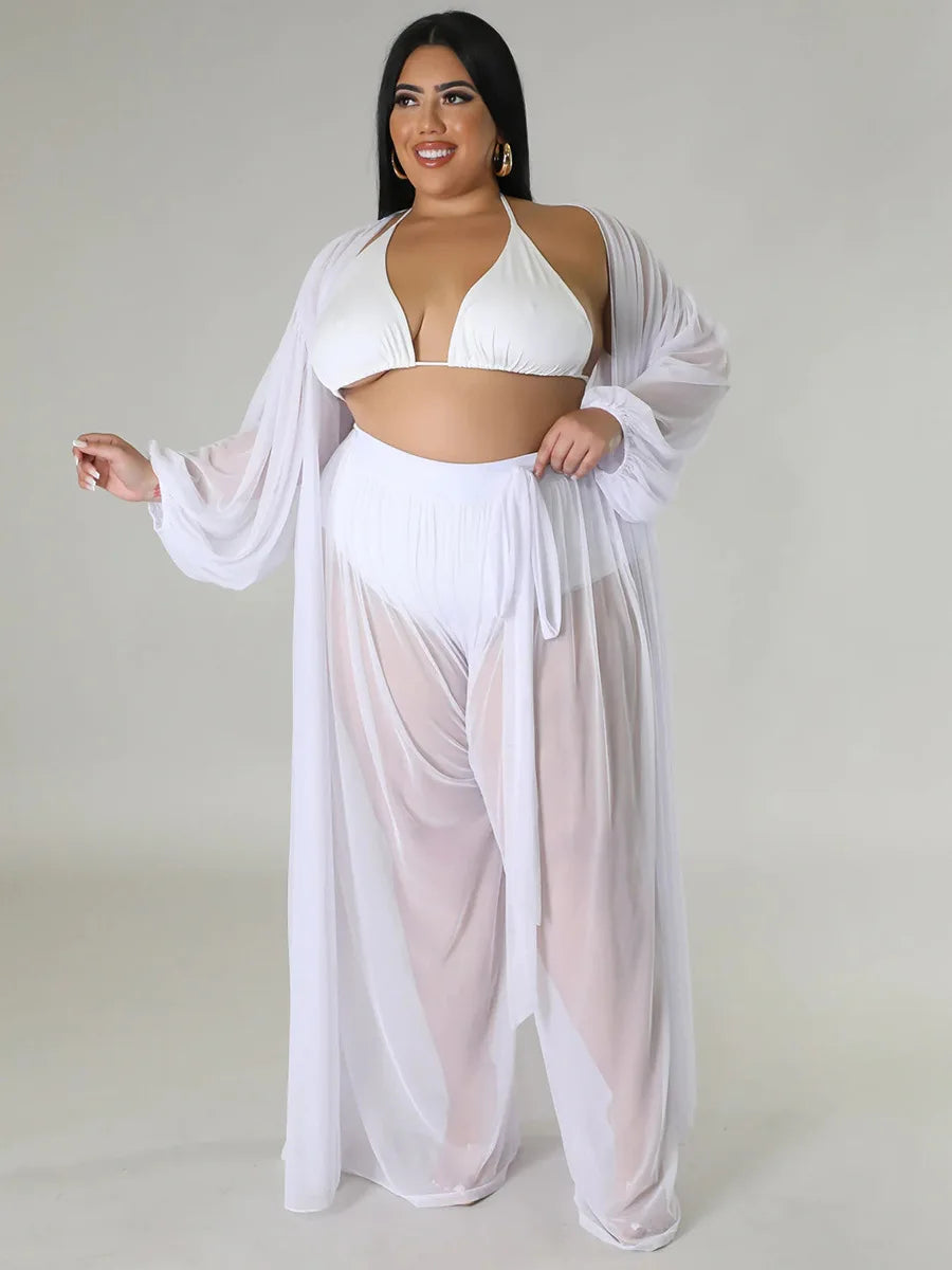 Wmstar Plus Bra Top and Pants Wide Leg Set