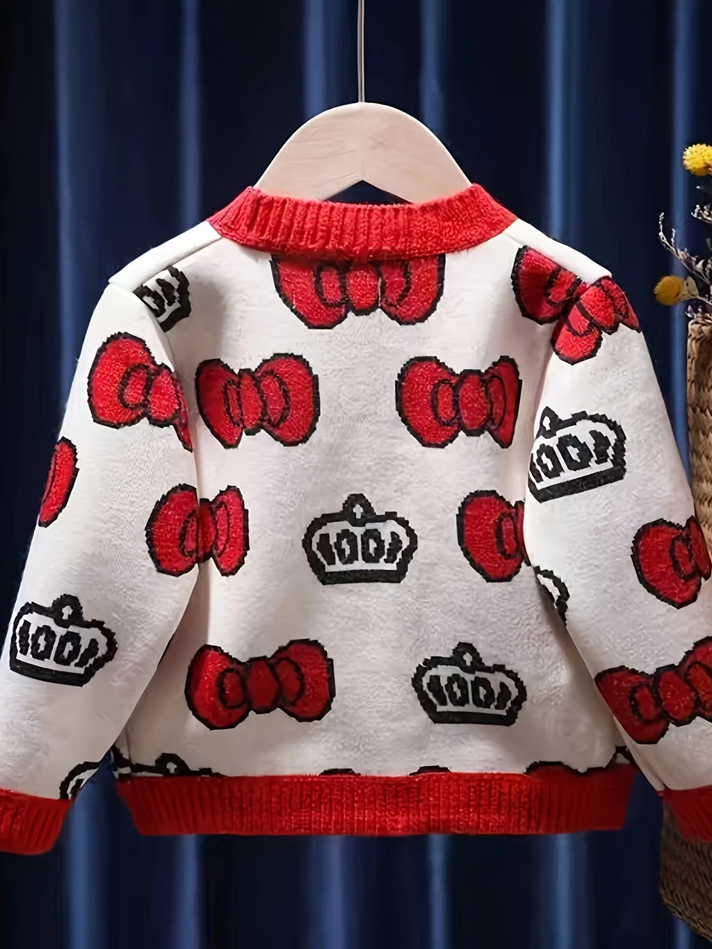 Knitted Bow Crown Cardigan