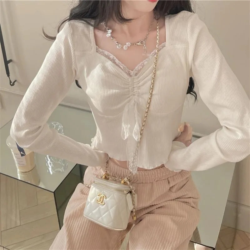 Lace Pleated Tee