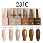 CANNI Nail Gel Polish Set Upgraded HEMA FREE Summer Nails Smooth Texture Ultra Gloss Top Coat Pigmented Gel Soak off UV LED Gel