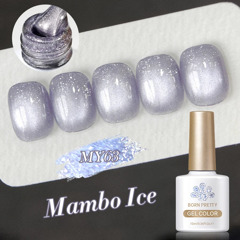 BORN PRETTY 10ml Water Light Cat Magnetic Gel Nail Polish Shining Super Sliver-light Holographics Soak Off UV Gel Varnish
