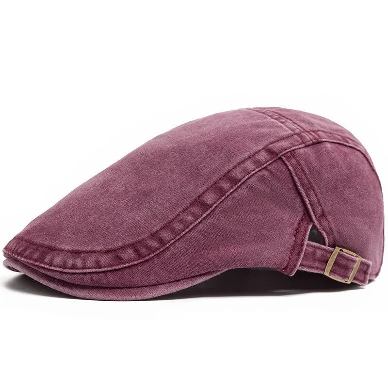 Vintage Washed Cotton Flat Cap