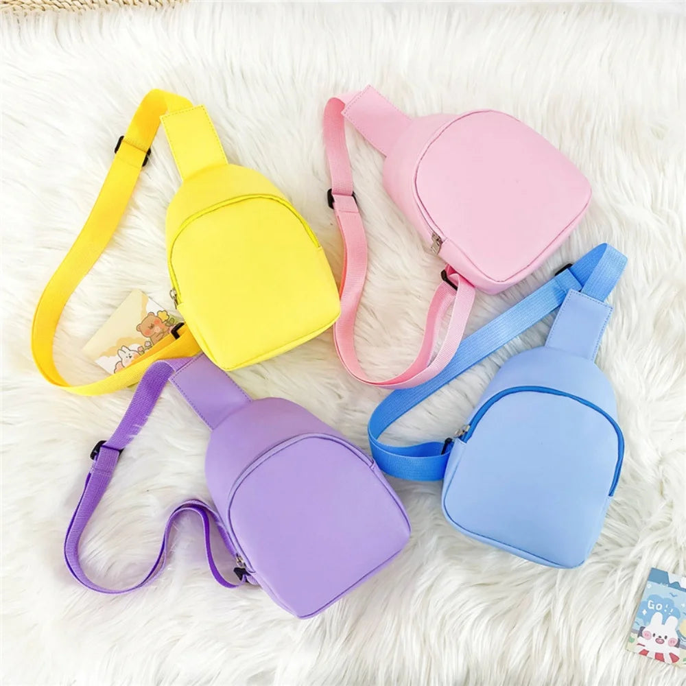 Solid Color Simple Children's Chest Bag