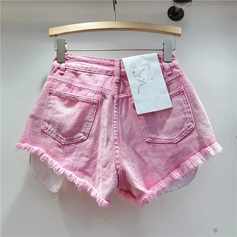 Distresed Denim Shorts