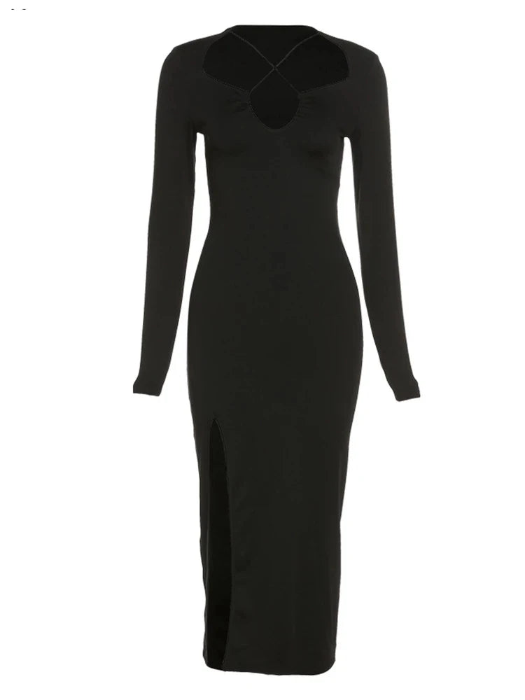 Side Spilt Bodycon Dress