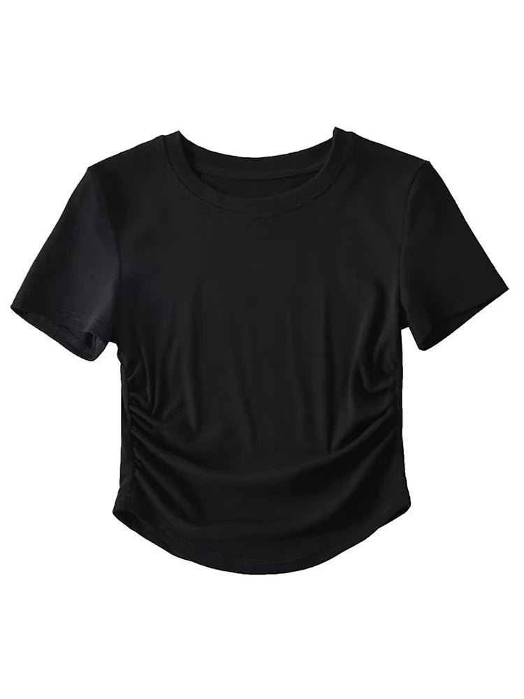 Crew Neck Short Sleeve Cotton Tee