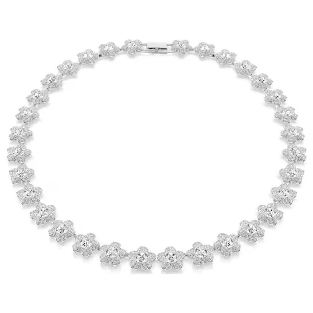 Flower Necklace Bracelet Earring Set