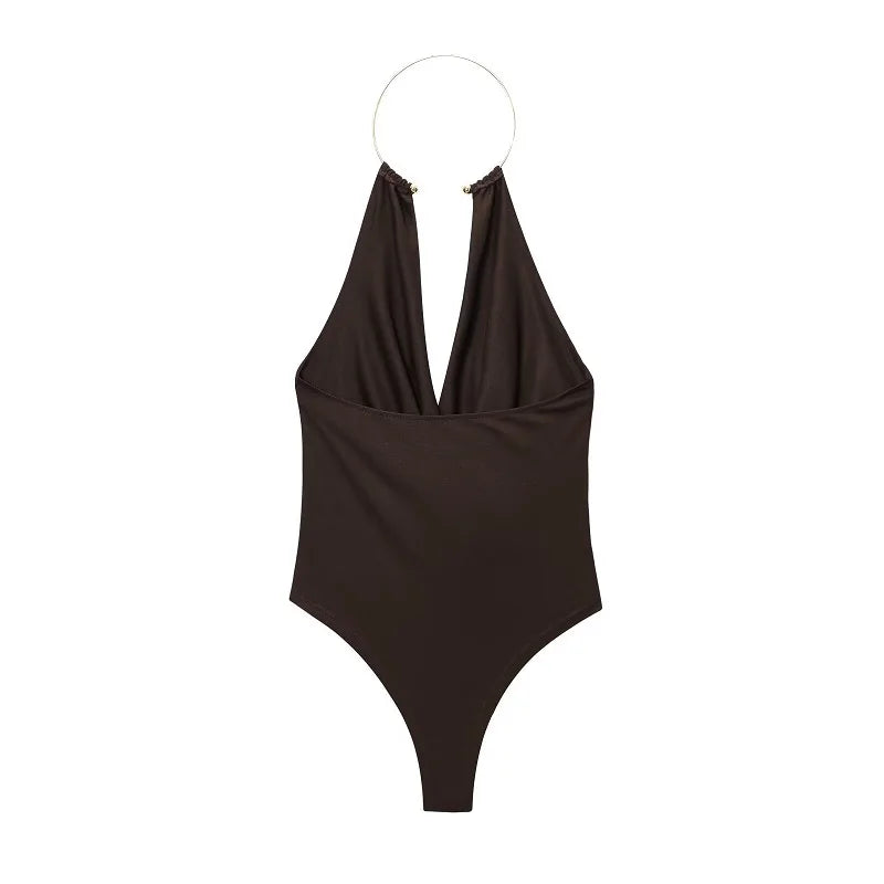 Sculpted Neckline Bodysuit