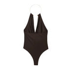 Sculpted Neckline Bodysuit