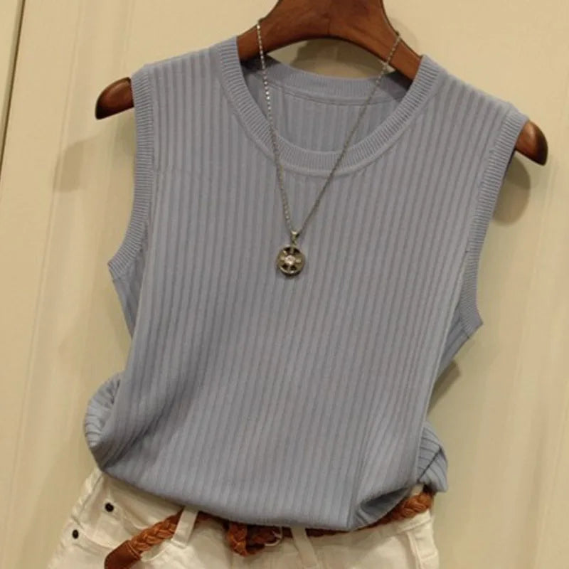Knitted O-Neck Tank