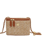 Mini Straw Bucket Crossbody