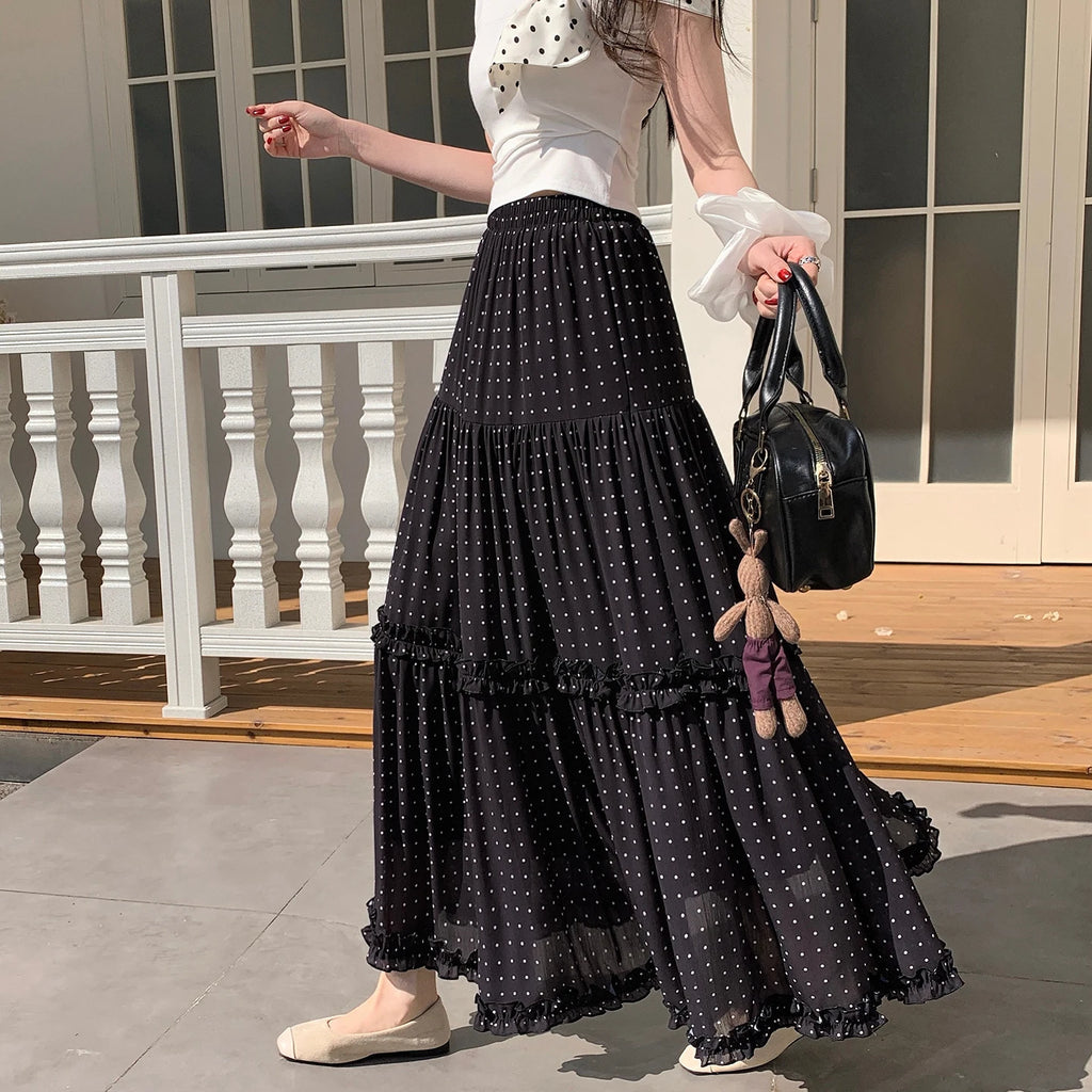Polka Dot Maxi Skirt