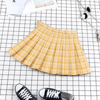 Pleated Plaid Skirt