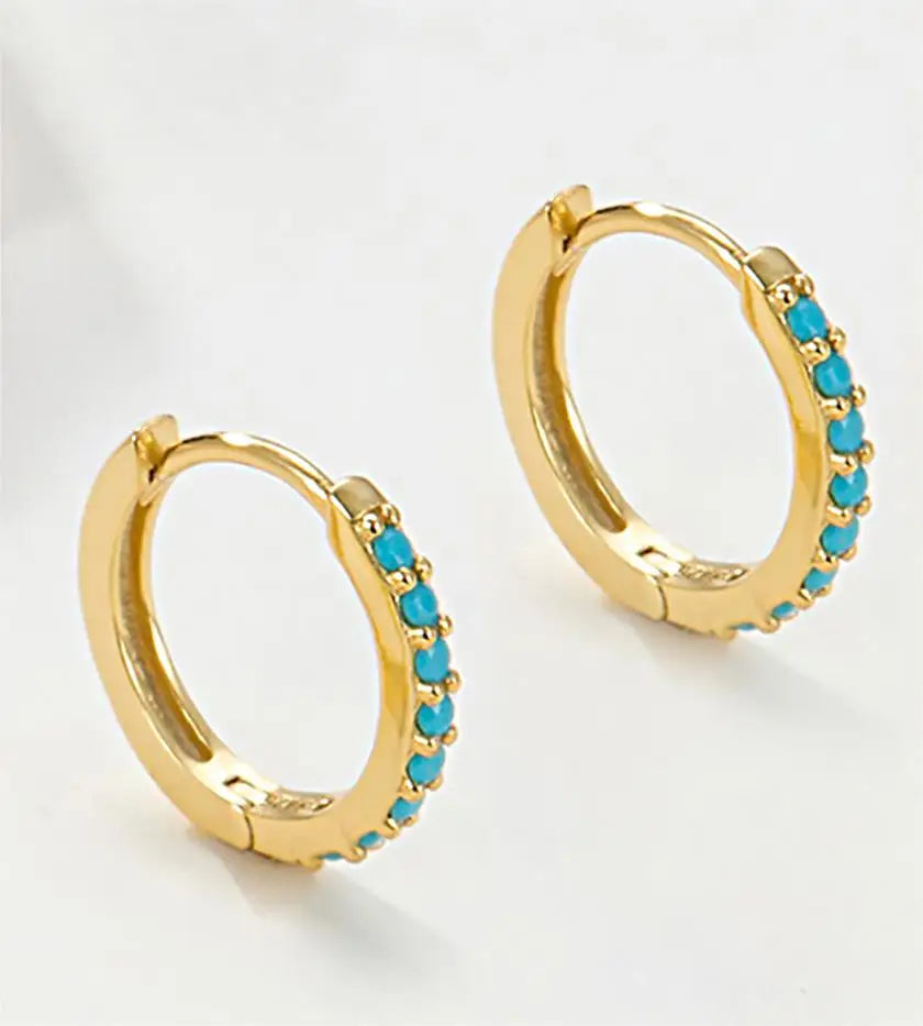 925 Sterling Silver Round Hoop Earrings