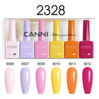 CANNI Nail Gel Polish Set Upgraded HEMA FREE Summer Nails Smooth Texture Ultra Gloss Top Coat Pigmented Gel Soak off UV LED Gel