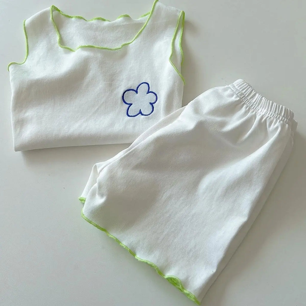 Sleeveless Vest T-Shirt Shorts Two-Piece Set