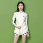 Conservative Slimming Long Sleeve Swimsuit