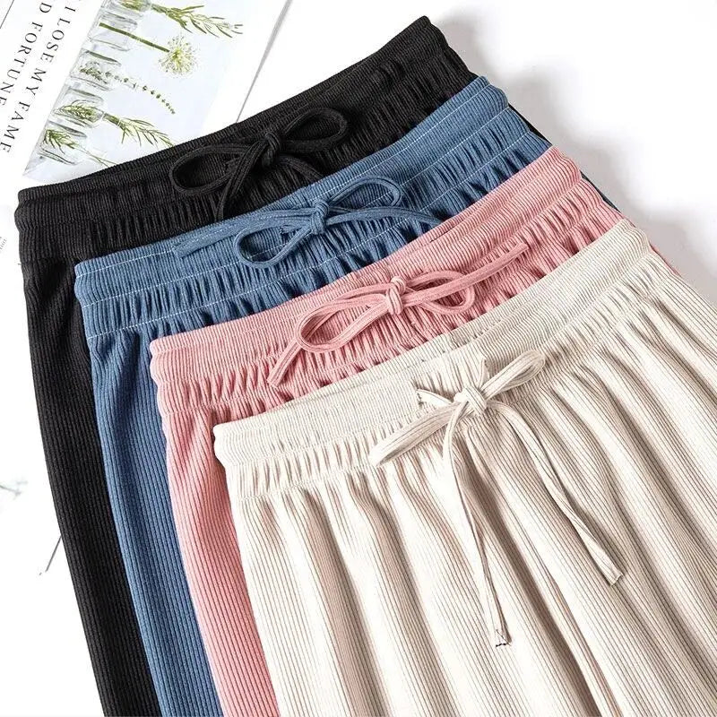 Ice Silk Light Wide Leg Pants
