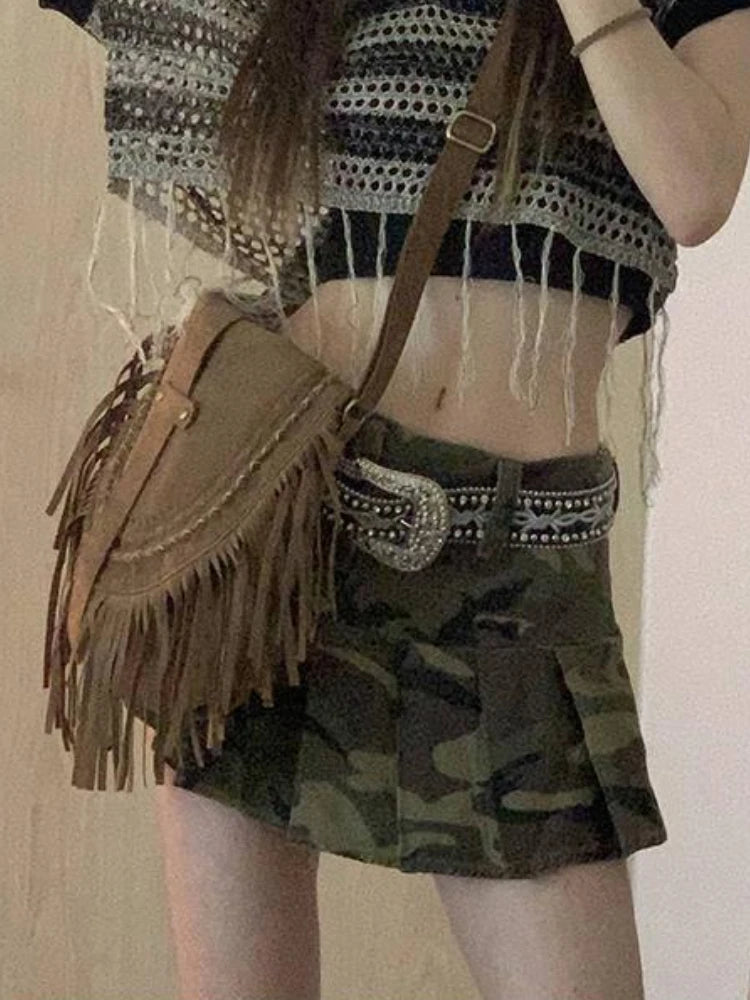 Camouflage A-Line Skirt