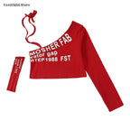 Off Shoulder Crop Top Jogger Pants Set