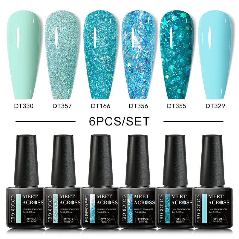 6Pcs Gel Nail Polish Set
