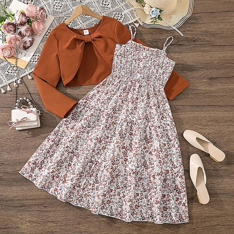 Floral Print Cami Dress Set