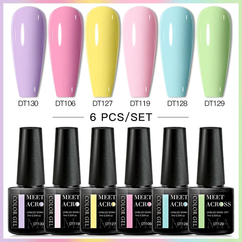 6Pcs Gel Nail Polish Set