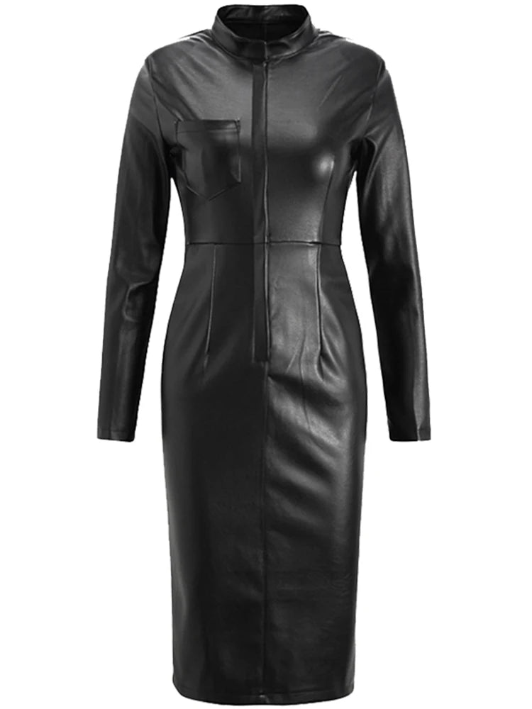 Lautaro Faux Leather Dress