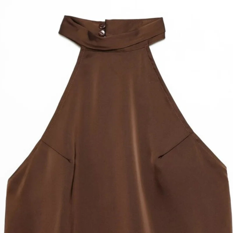 Satin Halter Neck Top
