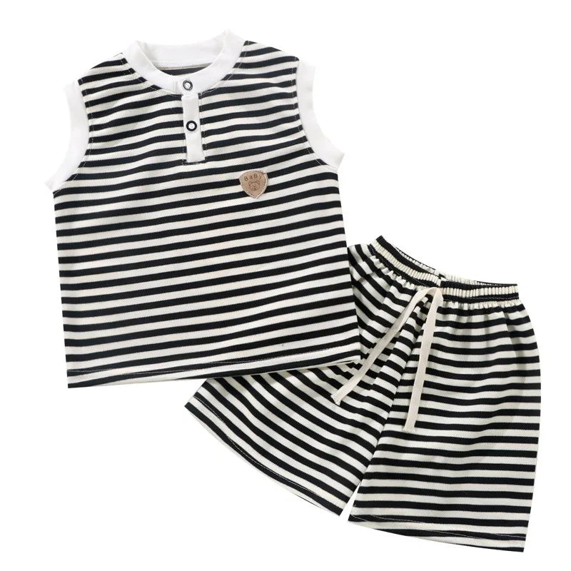 Sleeveless Tee And Shorts Set
