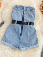 Loose Casual Denim Romper