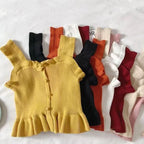 ITOOLIN Buttons Cropped T-Shirt