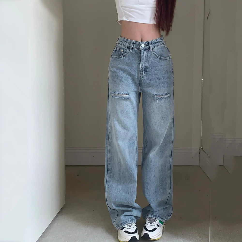 Straight Denim Pants
