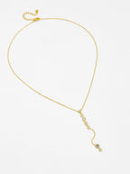 925 Sterling Silver Gold Round Long Pendant Chain Necklace