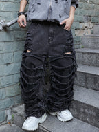 Distressed Black Jeans