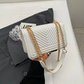 Chevron Chain Shoulder Bag