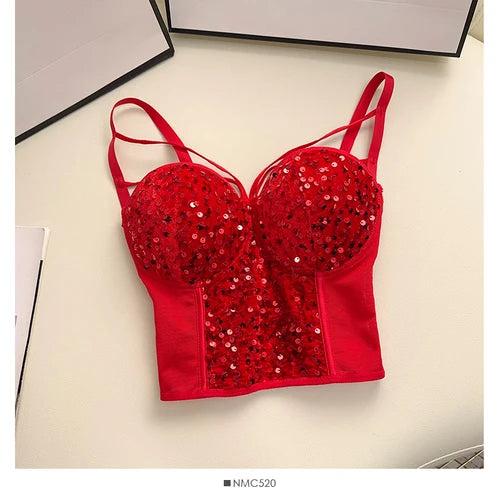 Sequins Tank Top Corset