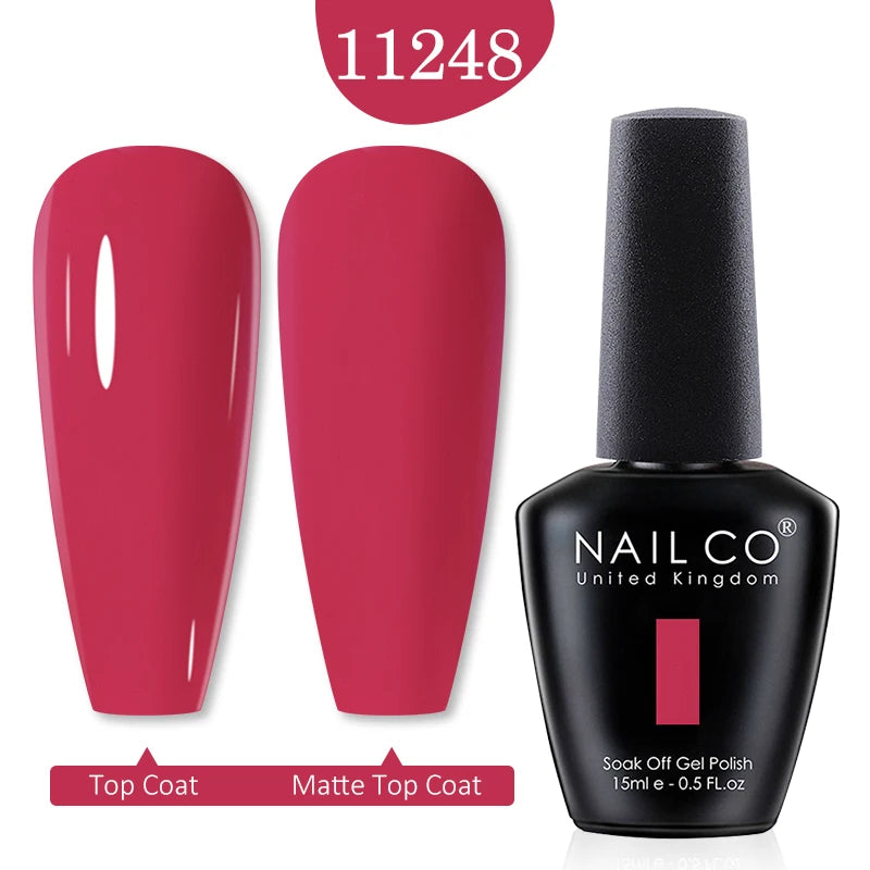 NAILCO 15ml Nail Gel Polish Winter Nude Colors Hybrid Gel Varnish Manicure UV Gel Nail Polish Primer Top Base Coat LED Nails Art