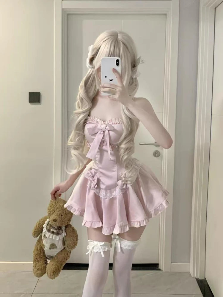 Bow Print A-line Dress
