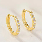 925 Sterling Silver Round Hoop Earrings
