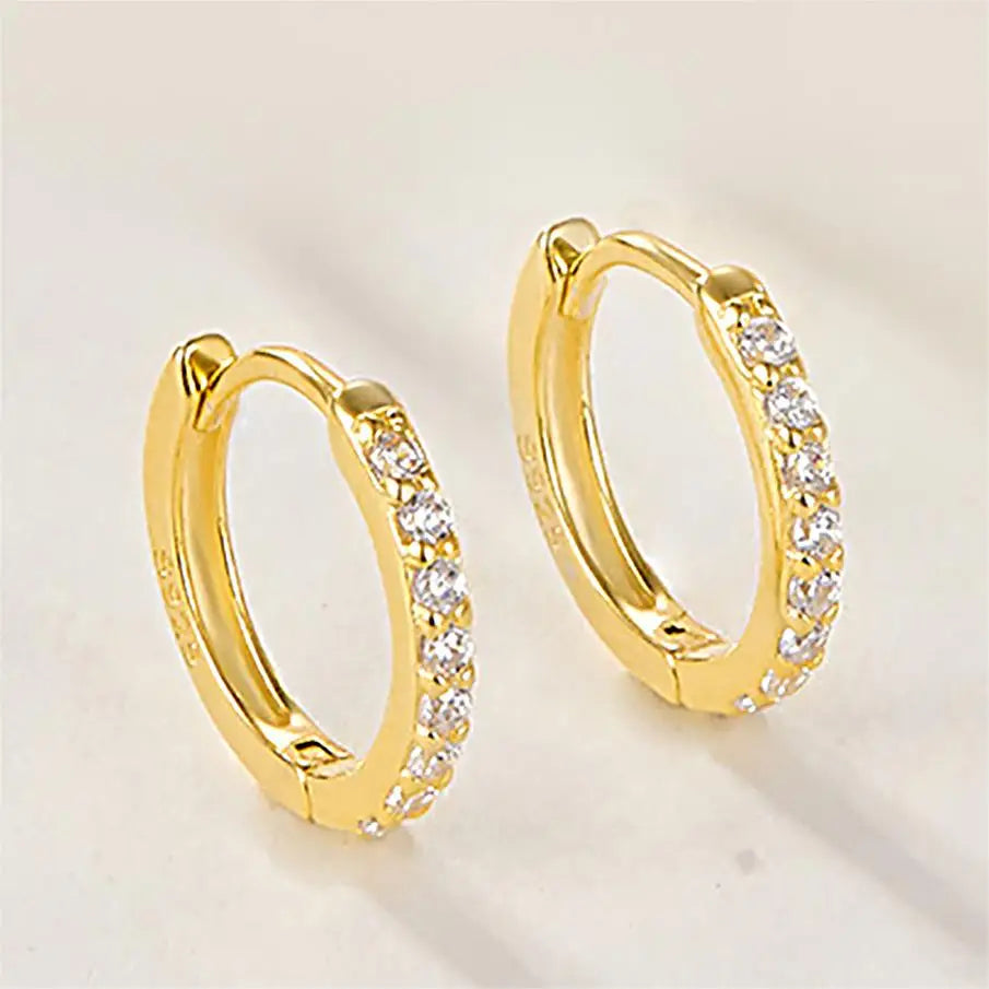 925 Sterling Silver Round Hoop Earrings