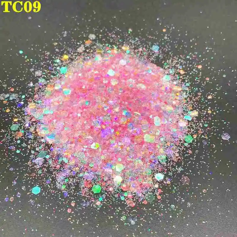 1KG Wholesale Mixed Size Holographic Nails Sequins Manicure Glitter Flakes Paillettes Nail Art Decorations Body/Face Glitter