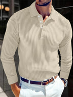 Striped Fashion Long Sleeve Polo