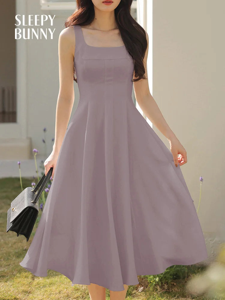Square Neck Sleeveless Maxi Dress