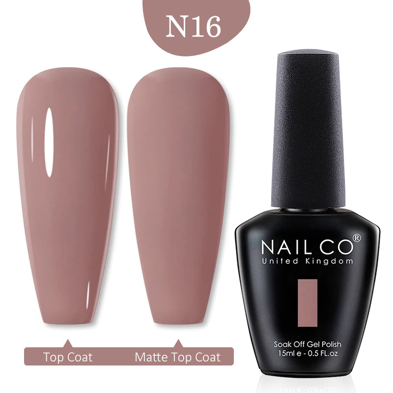 NAILCO 15ml Nail Gel Polish Winter Nude Colors Hybrid Gel Varnish Manicure UV Gel Nail Polish Primer Top Base Coat LED Nails Art