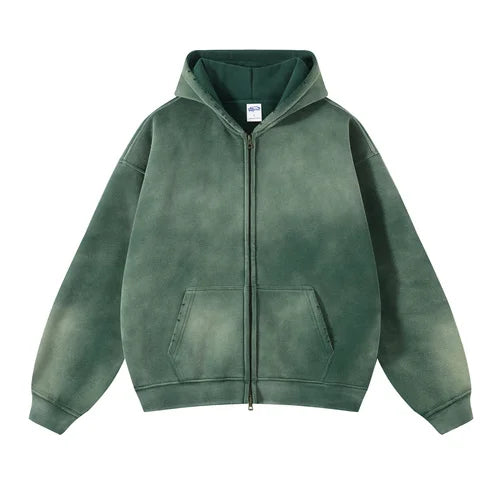 Wash Zip-Up Hoodie