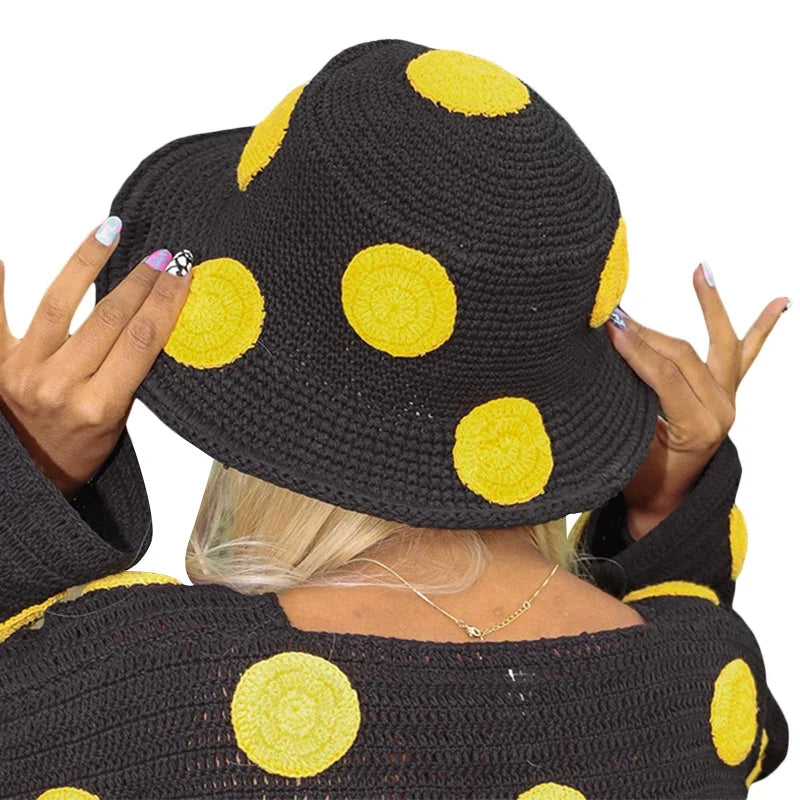 Hollow Knitted Fisherman Hat